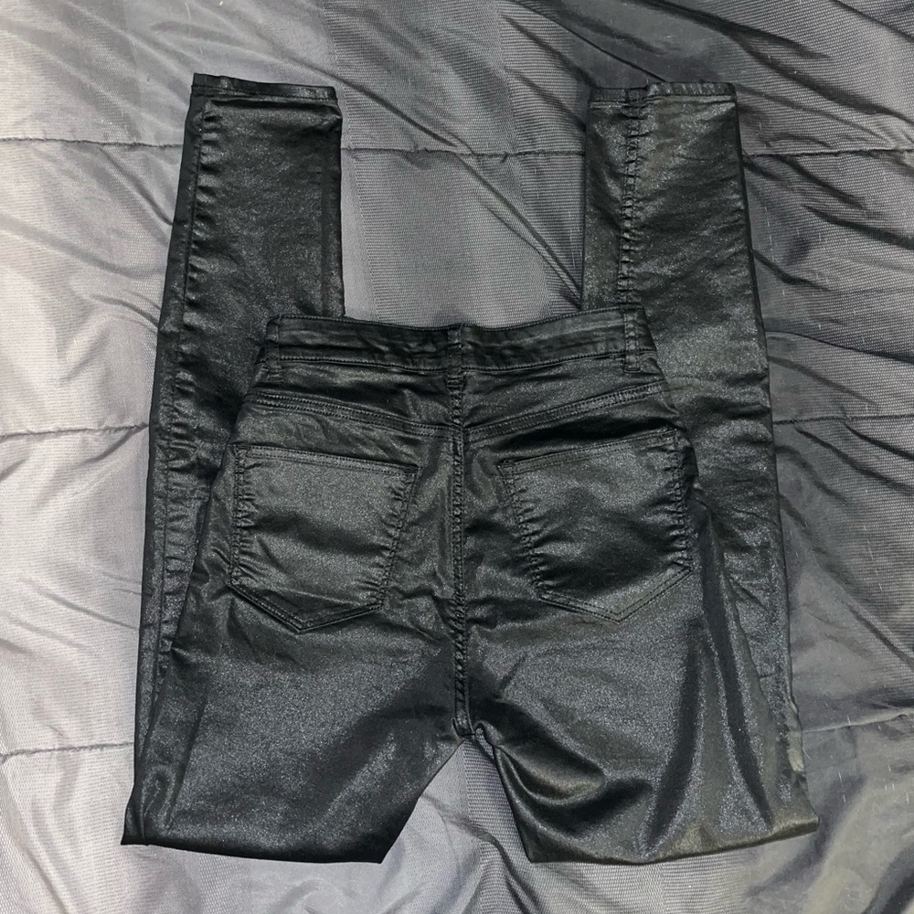 H&M Fake Leather Look Jeggings Size 4